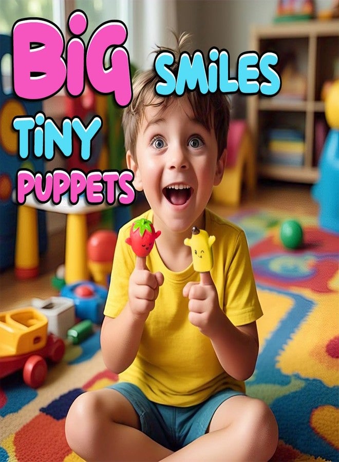 Wembley 5Pc Finger Puppets for Kids| Soft Squishy Toy Set| Easy to Slide Hand Puppets| Set Interactive Storytelling Role Play Fun for Boys, Girls and Toddlers (Fruits & Veggies) - Image 5